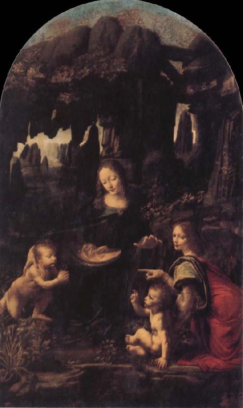 Leonardo  Da Vinci The Virgin of the Rocks France oil painting art